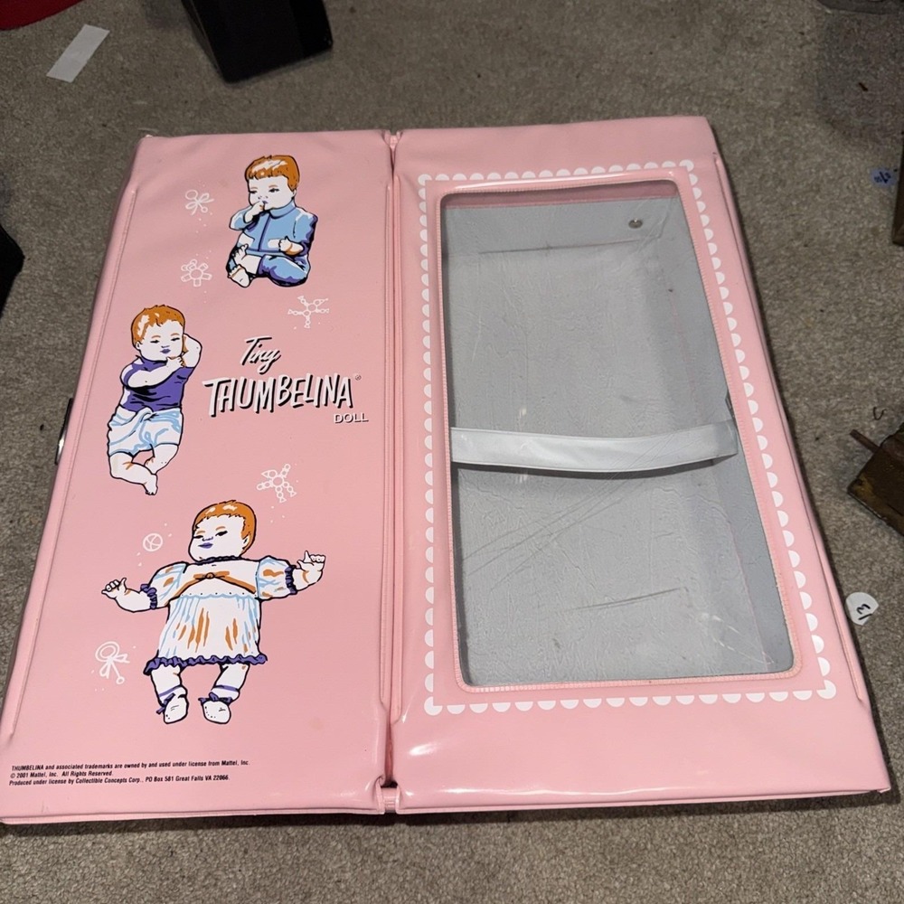 Tiny Thumbelina Pink Carry Storage Case For Doll And Clothes Wardrobe